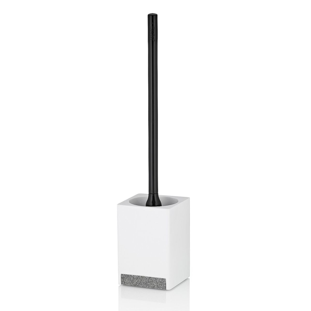 kela Wc-Garnitur Cube Polyresin 9.5x9.5x45.5 cm (LxBxH); weiß