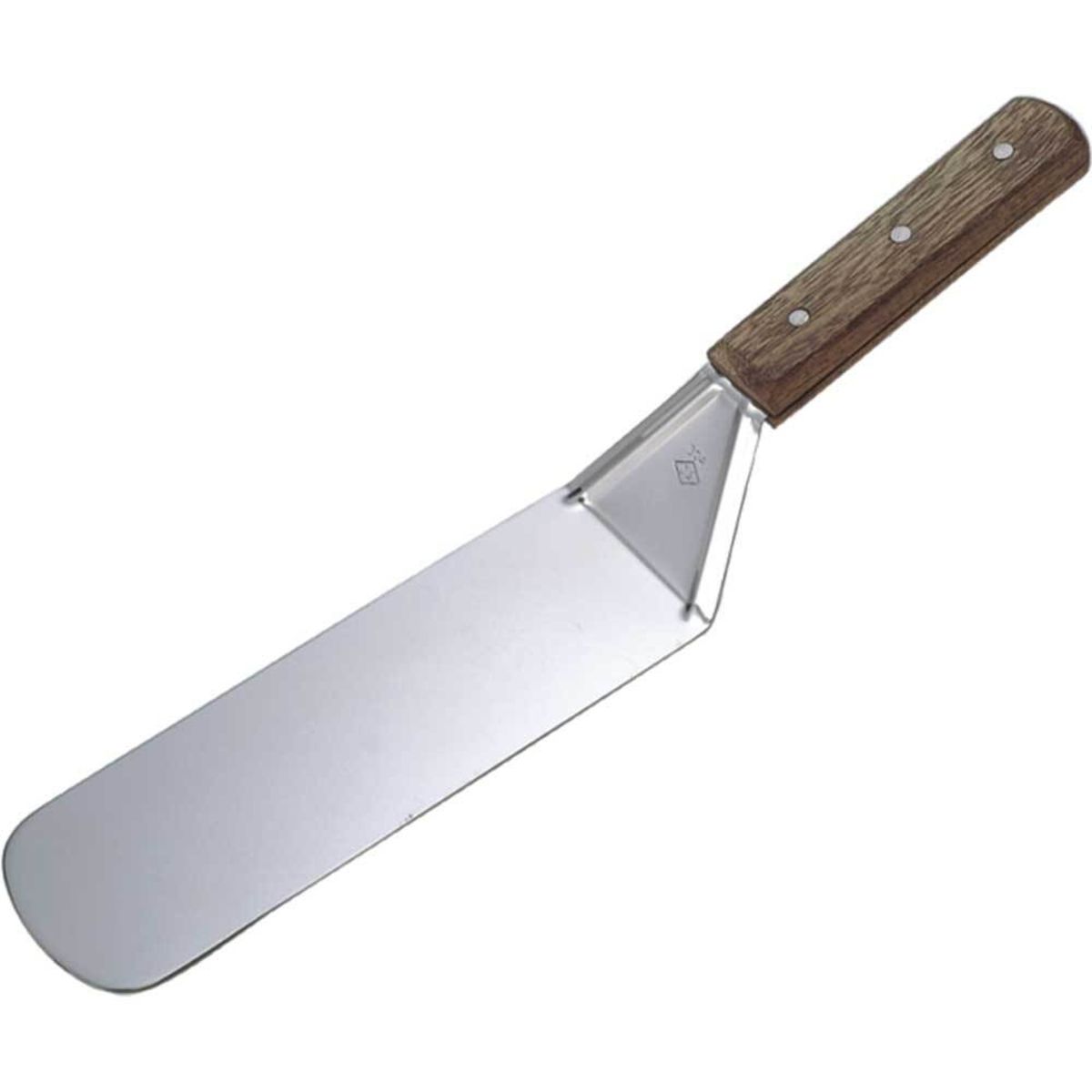 Stalgast Bratenspachtel mit Holzgriff 36.5x7 cm (LxB); silber/braun