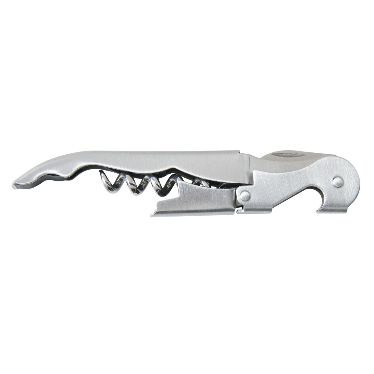 Viti a suppo per camerieri (GRI0026) in acciaio spazzolato, quantità 100 CORBY; 1x2.5x12 cm (LxLxH); acciaio inox