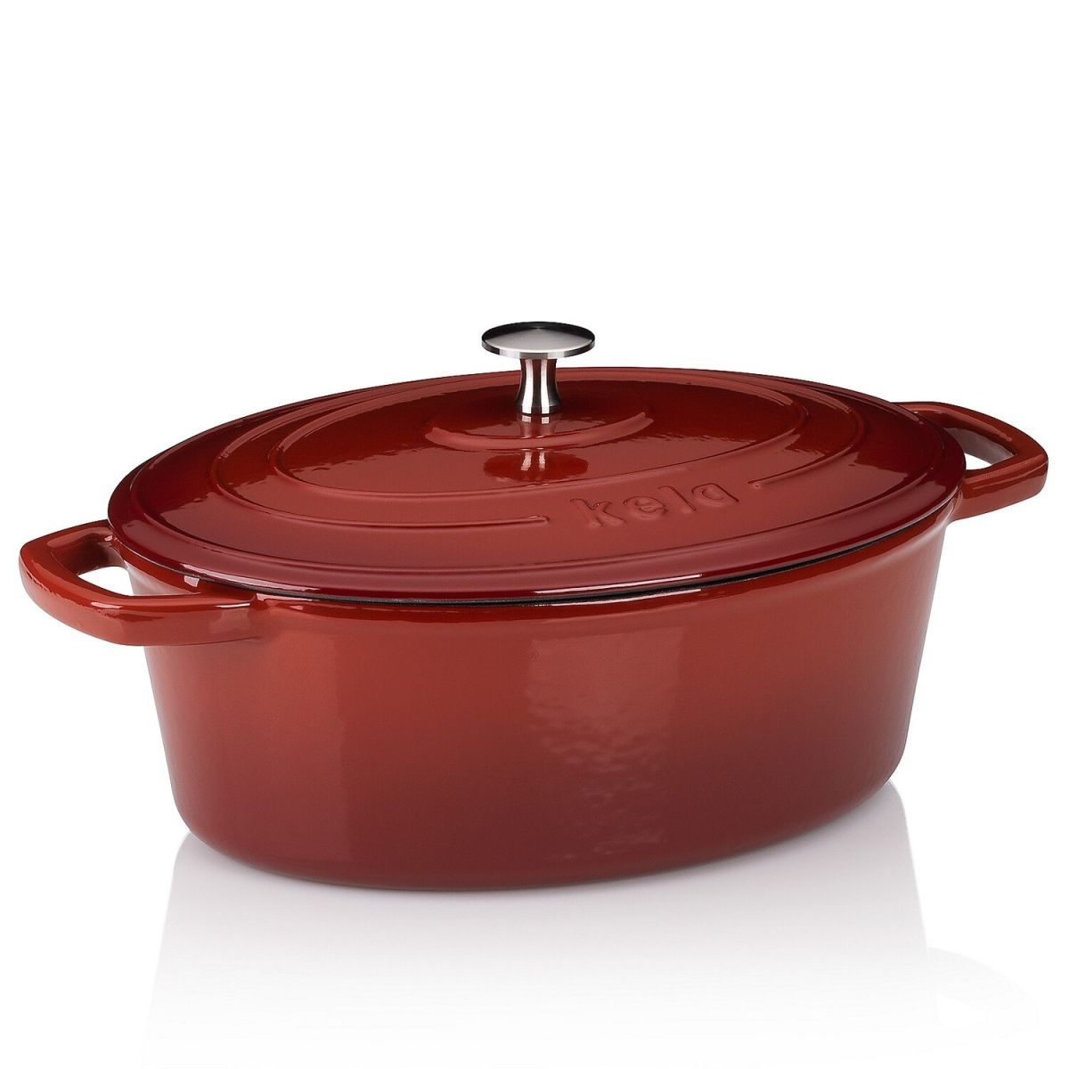 Casseruola Calido in ghisa kela; 29x23x11 cm (LxLxH); rosso; ovale