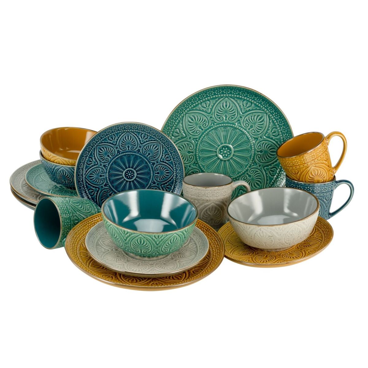 CreaTable Samarkand - Kombiservice 16-tlg mehrfarbig