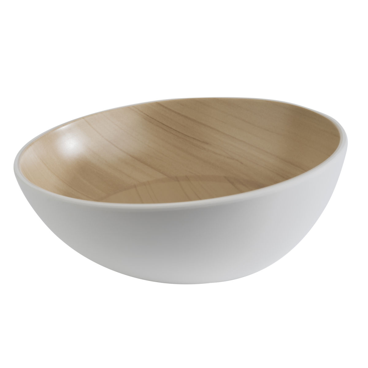 APS Schale FRIDA, Melamin, rund 1000 ml, 21.5x21.5x21.5x8.5 cm (LxBxØxH); beige/weiß; rund