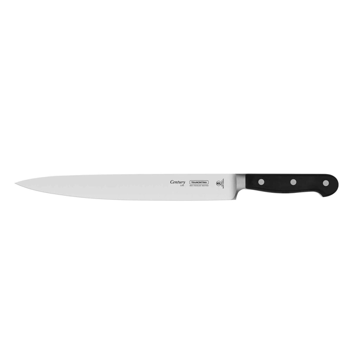 TRAMONTINA Tranchiermesser Century Klingenlänge 25 cm, 38.4 cm (L); silber/schwarz