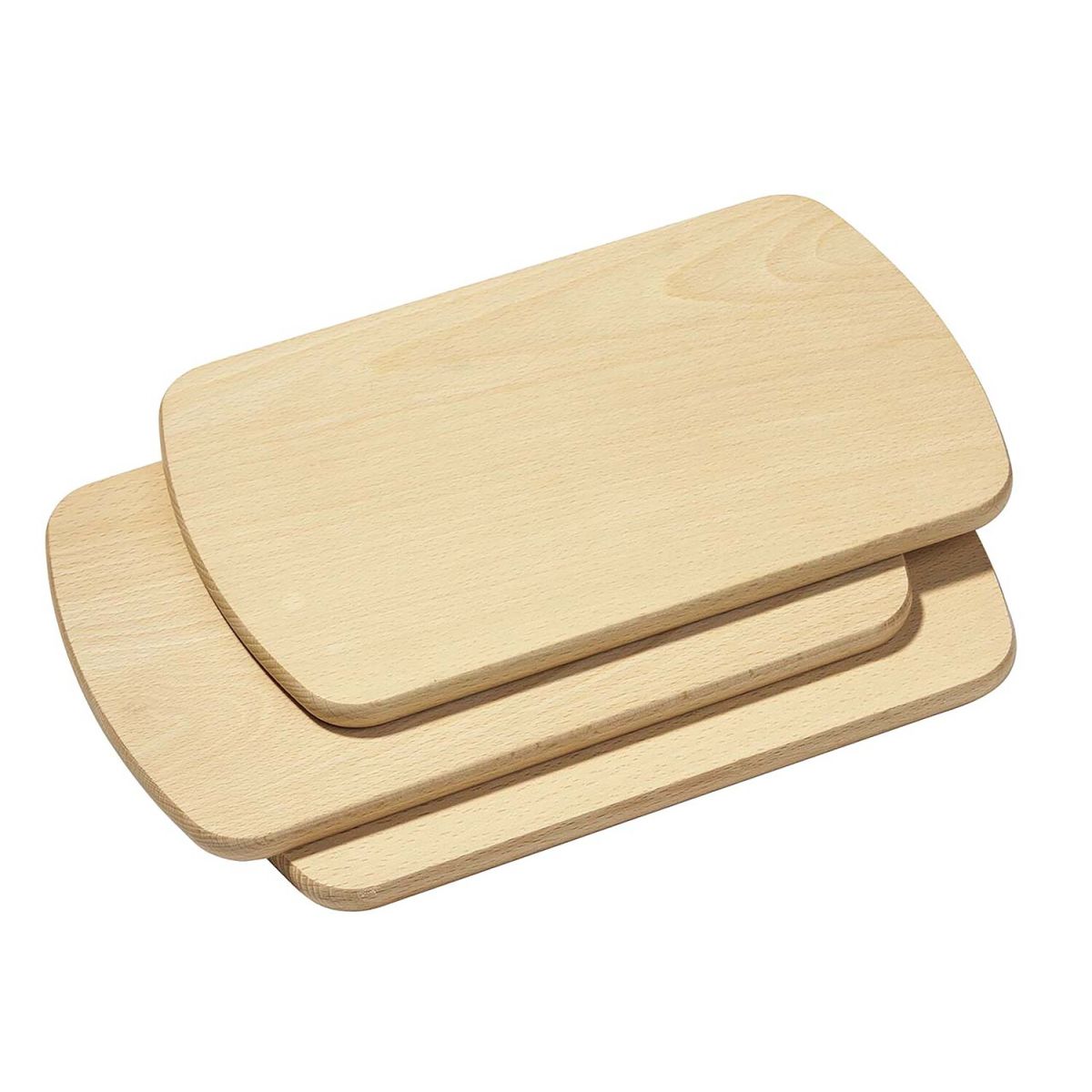 Dipro 3 Frühstücksbrettchen; 24x15x1 cm (LxBxH); natur