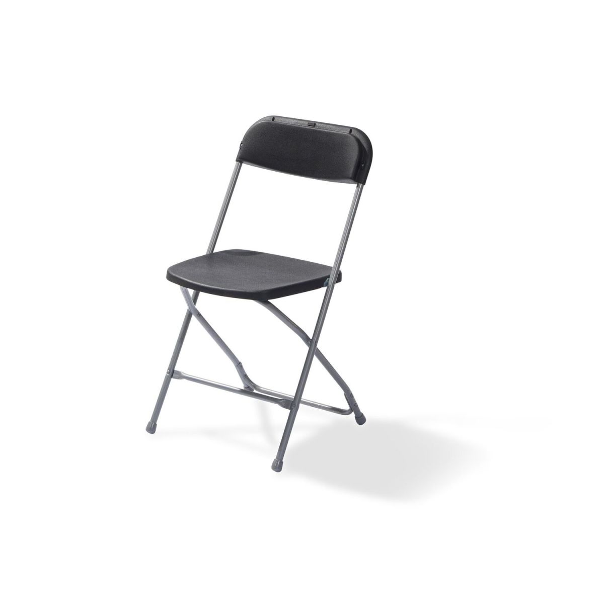 Feros Budget Klappstuhl, klappbar und stapelbar, Stahlgestell, 43x49x80cm (BxTxH), 50130 43x49x80 cm (BxTxH); grau/schwarz; 7 Stück / Pack