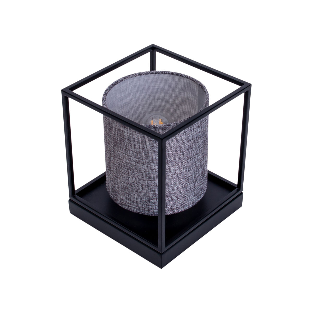 NÄVE Leuchten Tischleuchte BETA 15x15x17 cm (LxBxH); grau; Gestell schwarz