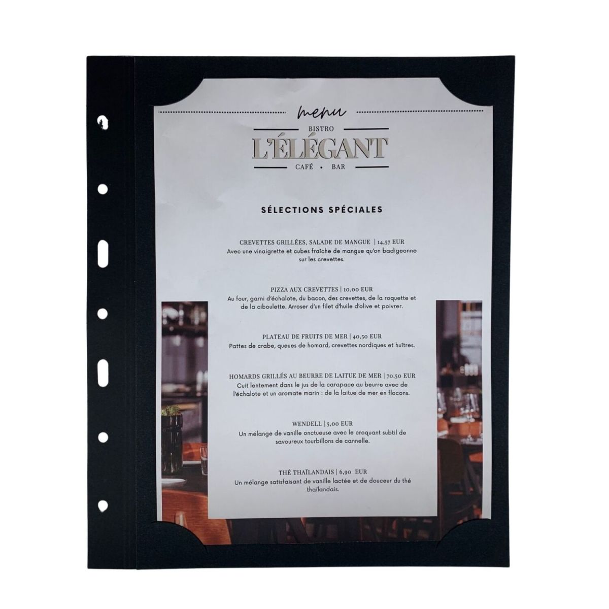 METAFICH 10 Trennblätter aus braunem Premium-Papier im DIN-A4-Format schwarz; 10 Stück / Pack