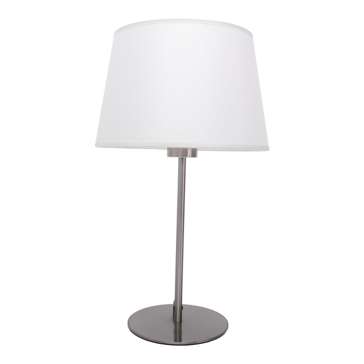 NÄVE Leuchten Tischleuchte BOLOGNA 25x25x25x45 cm (LxBxØxH); beige; Gestell silber