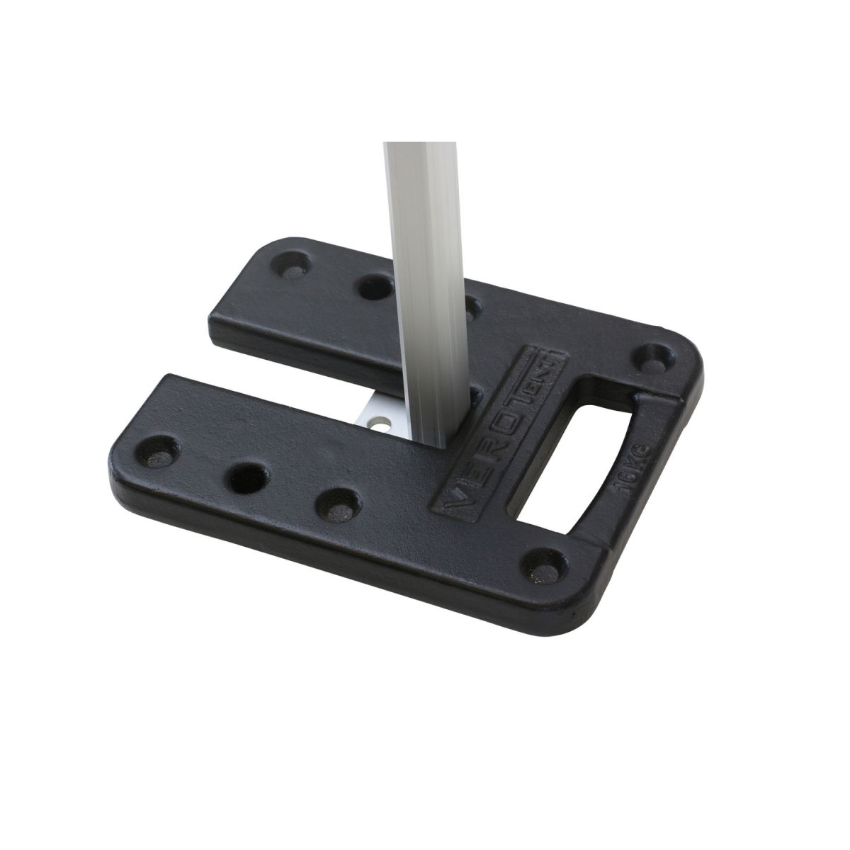 VeroTENT Beschwerungsplatte 10kg 30x23x3 cm (LxBxH); schwarz
