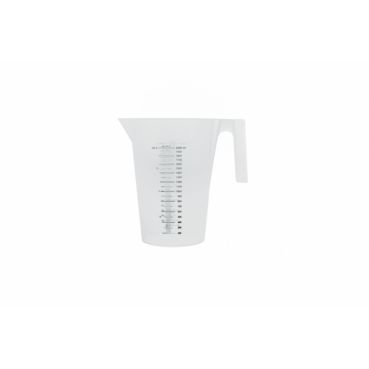 Schneider Messbecher mit schwarzer Skala 2000 ml; natur