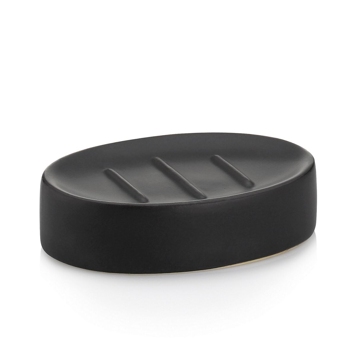 kela Seifenschale Matsi Keramik 8.5x3 cm (BxH); schwarz; oval