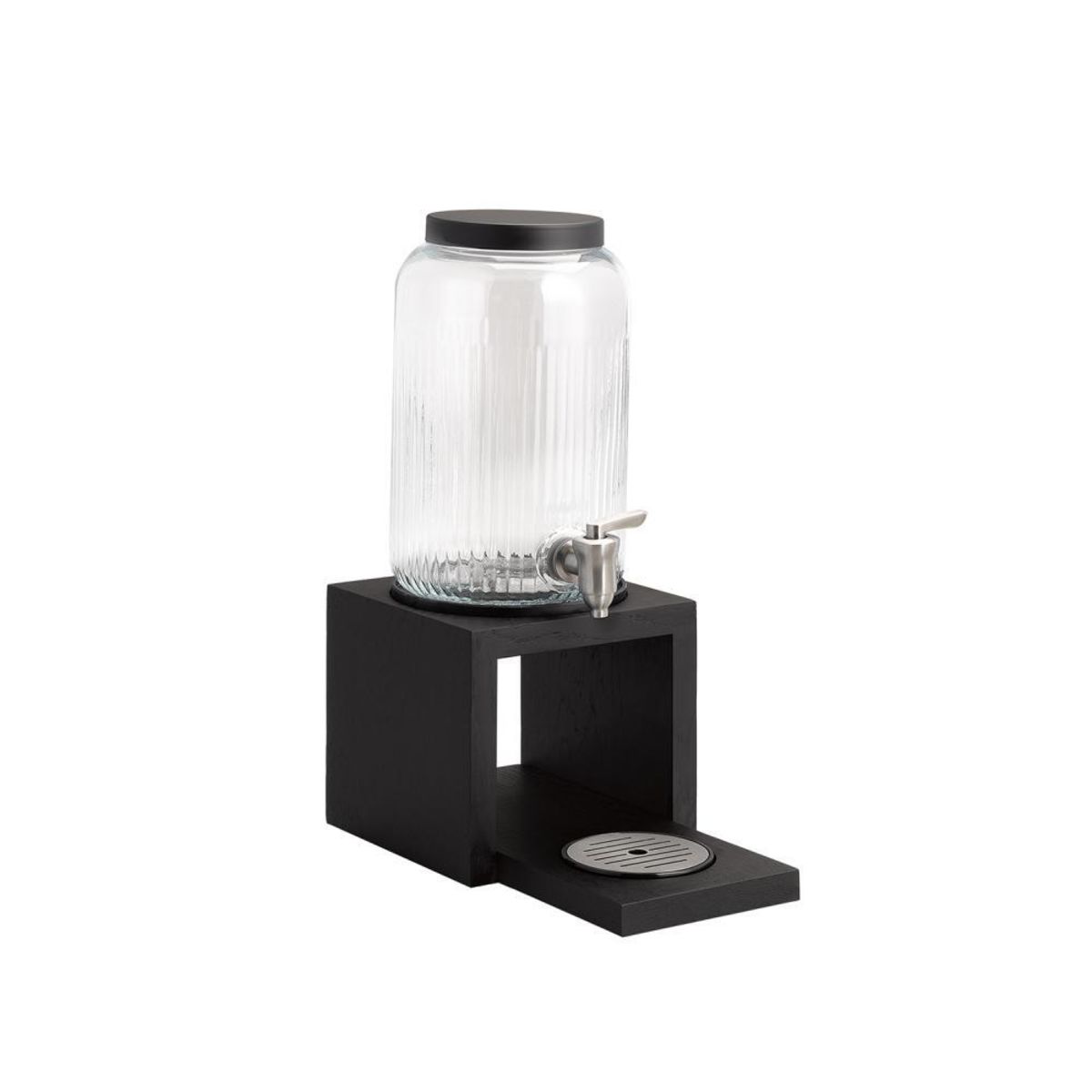 APS Getränkespender -VALO-; 3800 ml, 18x18x41 cm (LxBxH); schwarz/transparent