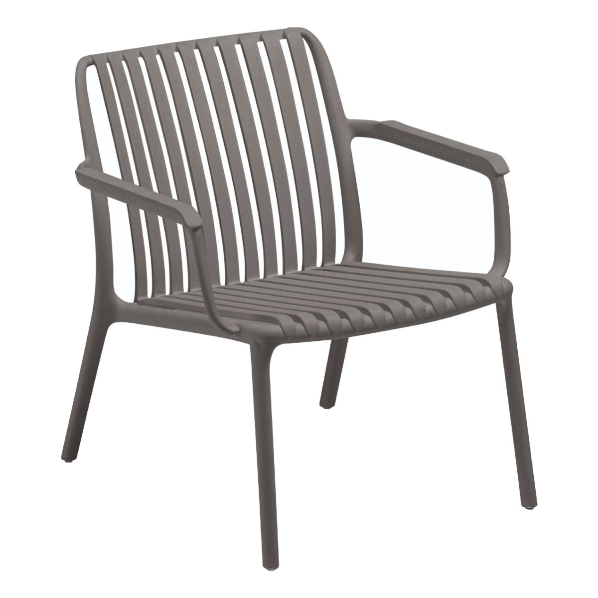KETTLER Loungesessel LAGO aus Kunststoff 68x75x75 cm (BxTxH); Sitz grau, Gestell grau; 4 Stück / Pack