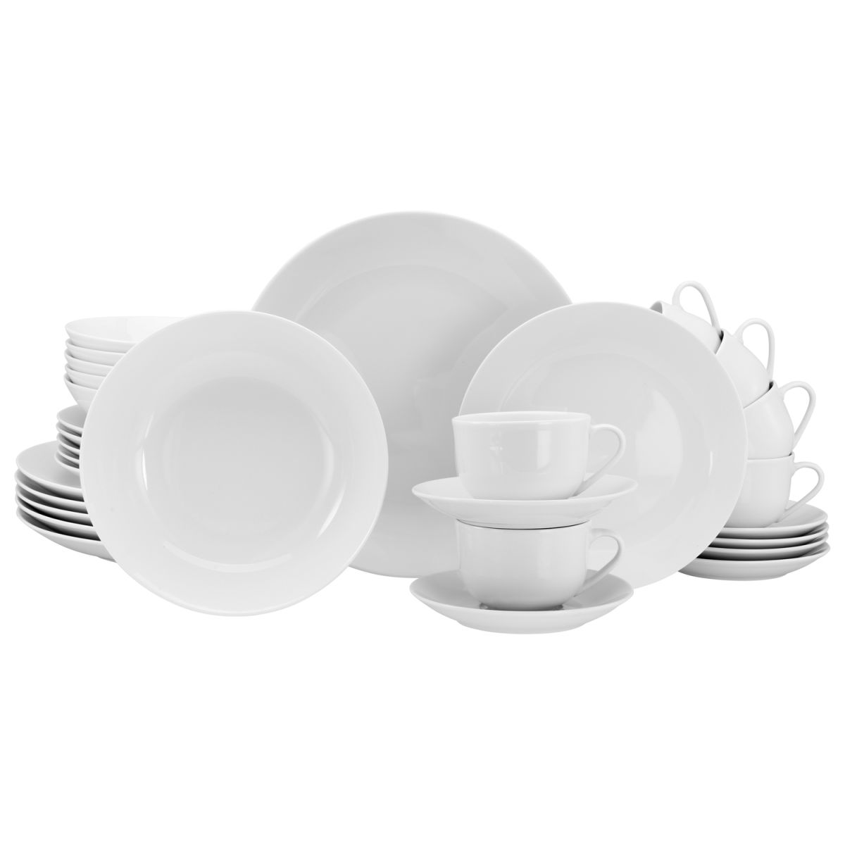 CreaTable Luna weiss - Kombiservice 30-tlg weiß