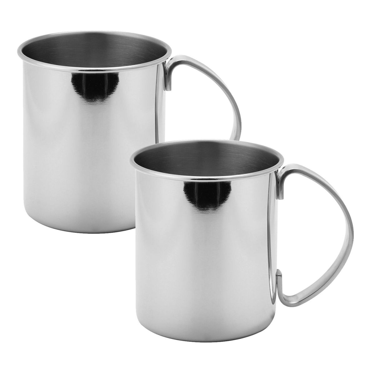 ECHTWERK Kupferbecher Edelstahl 1000 ml, 12x12 cm (ØxH); silber; 2 Stück / Pack