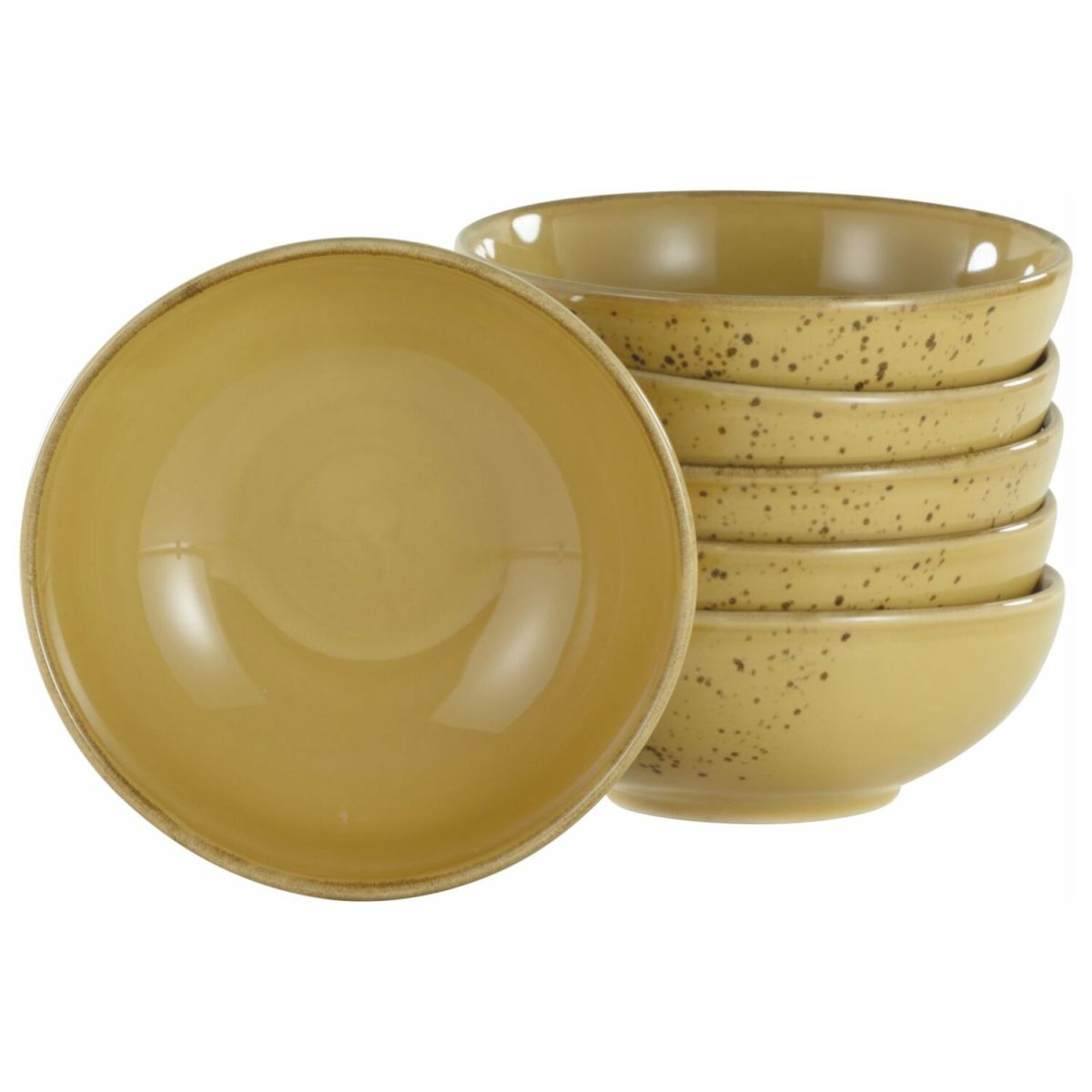 CreaTable Nature Collection - Dipschale 6-tlg 200 ml, 11.5x5.5 cm (ØxH); gelb; rund; 6 Stück / Pack
