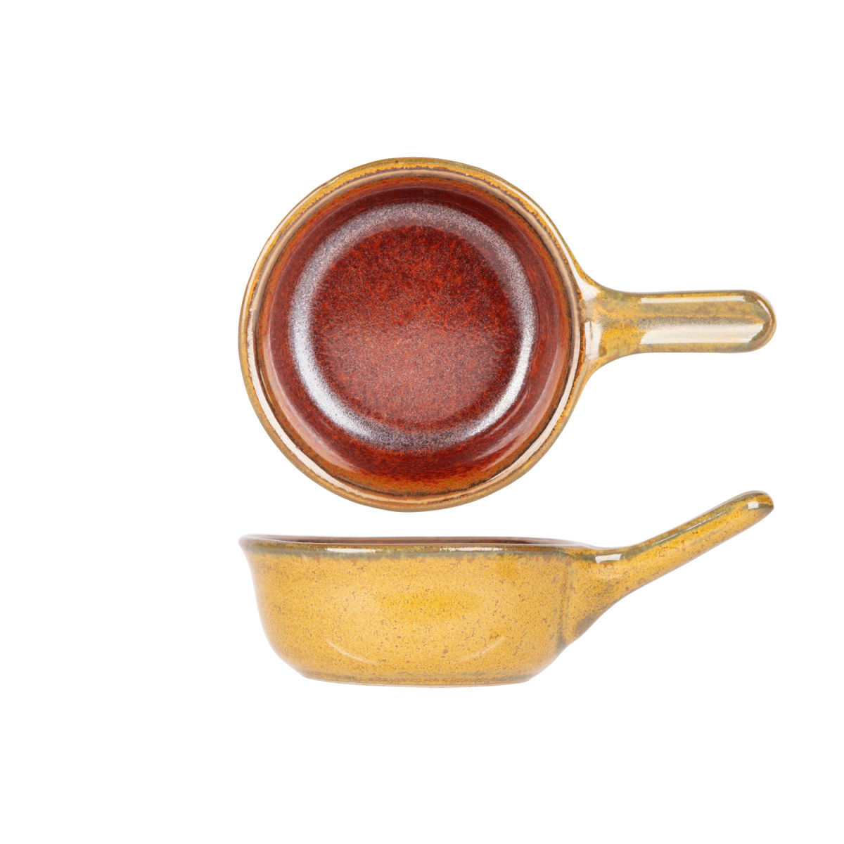 Cosy & Trendy Elements Mustard Aperoschälchen mit Griff 37 ml, 9.5x6.3x3 cm (LxBxH); braun/rostbraun; 12 Stück / Pack