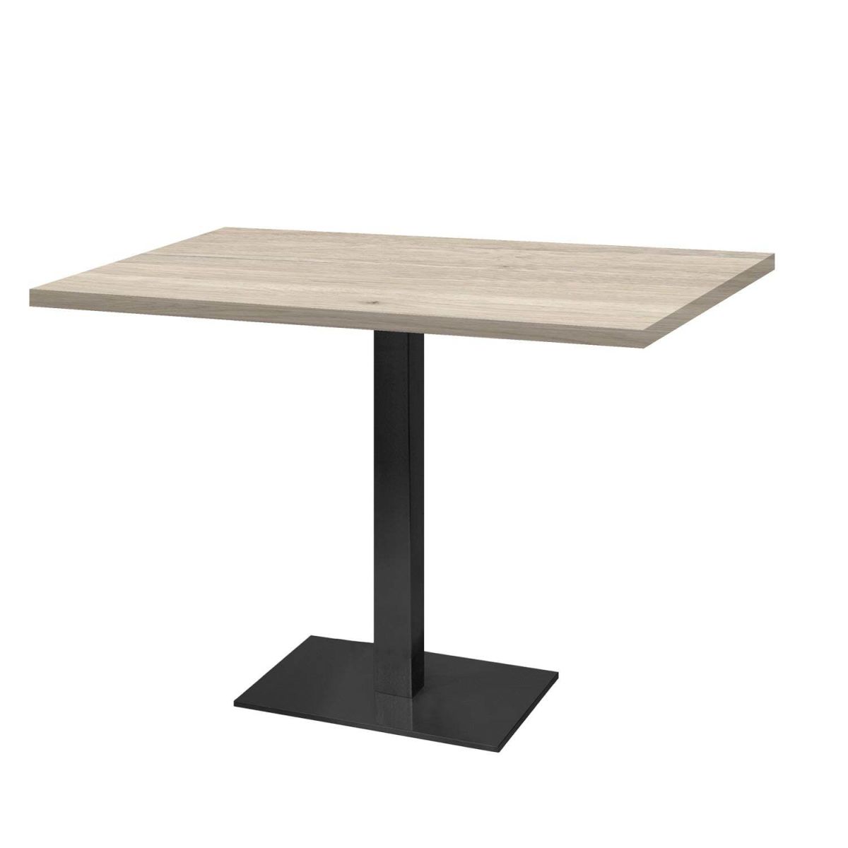 Tavolo Milano rettangolare - laminato legno & tinta unita RestooTab; 120x70x75 cm (LxLxH); betulla/grigio chiaro; rettangolare