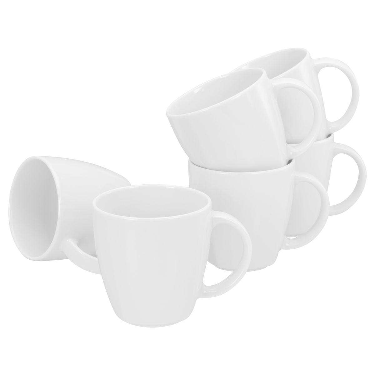 CreaTable Victoria WEISS - Kaffeebecher 6-tlg; 300 ml, 8.5x9 cm (ØxH); weiß; rund; 6 Stück / Pack
