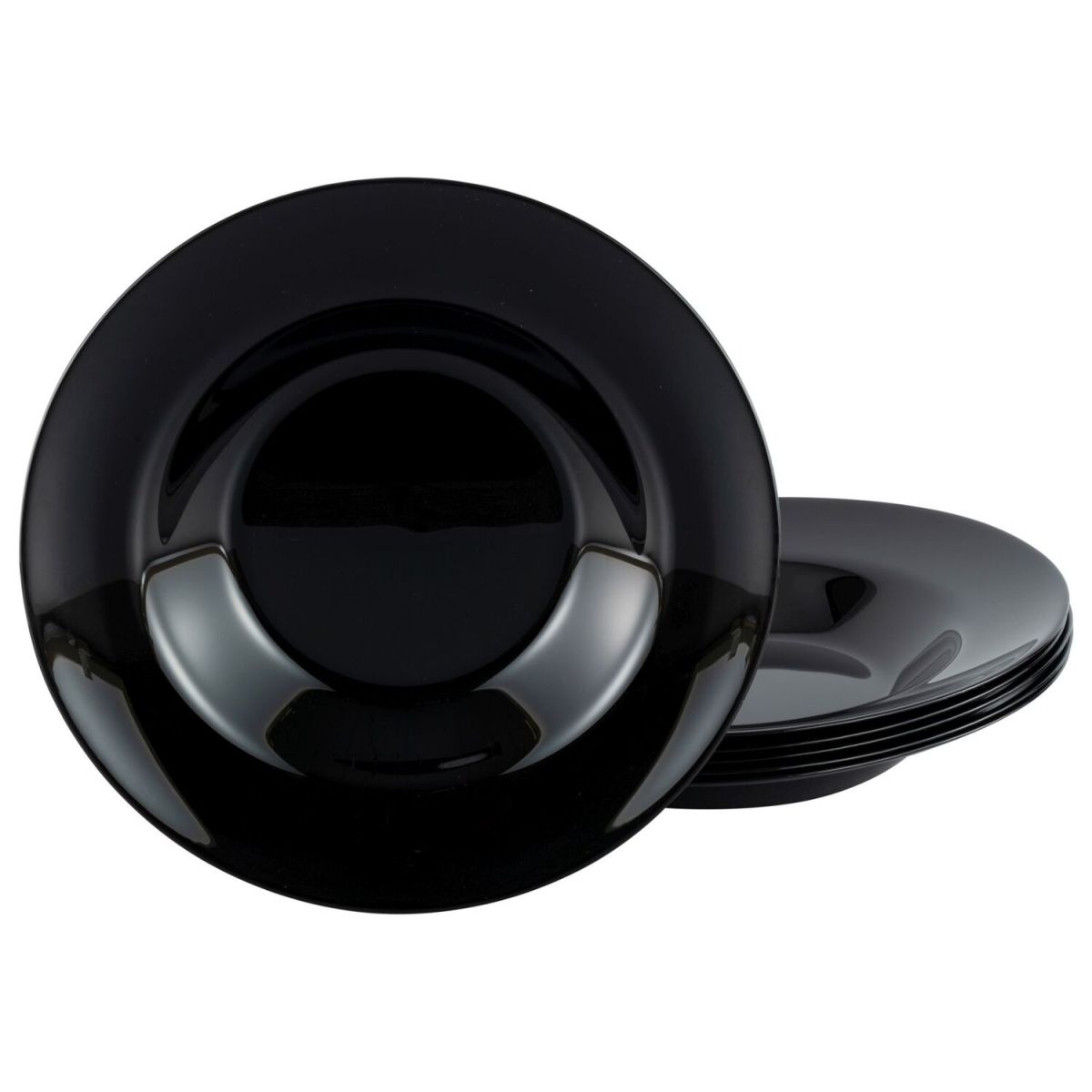 CreaTable Italien Party - Pastateller 29 cm 6-tlg 450 ml, 29x5 cm (ØxH); schwarz; rund; 6 Stück / Pack