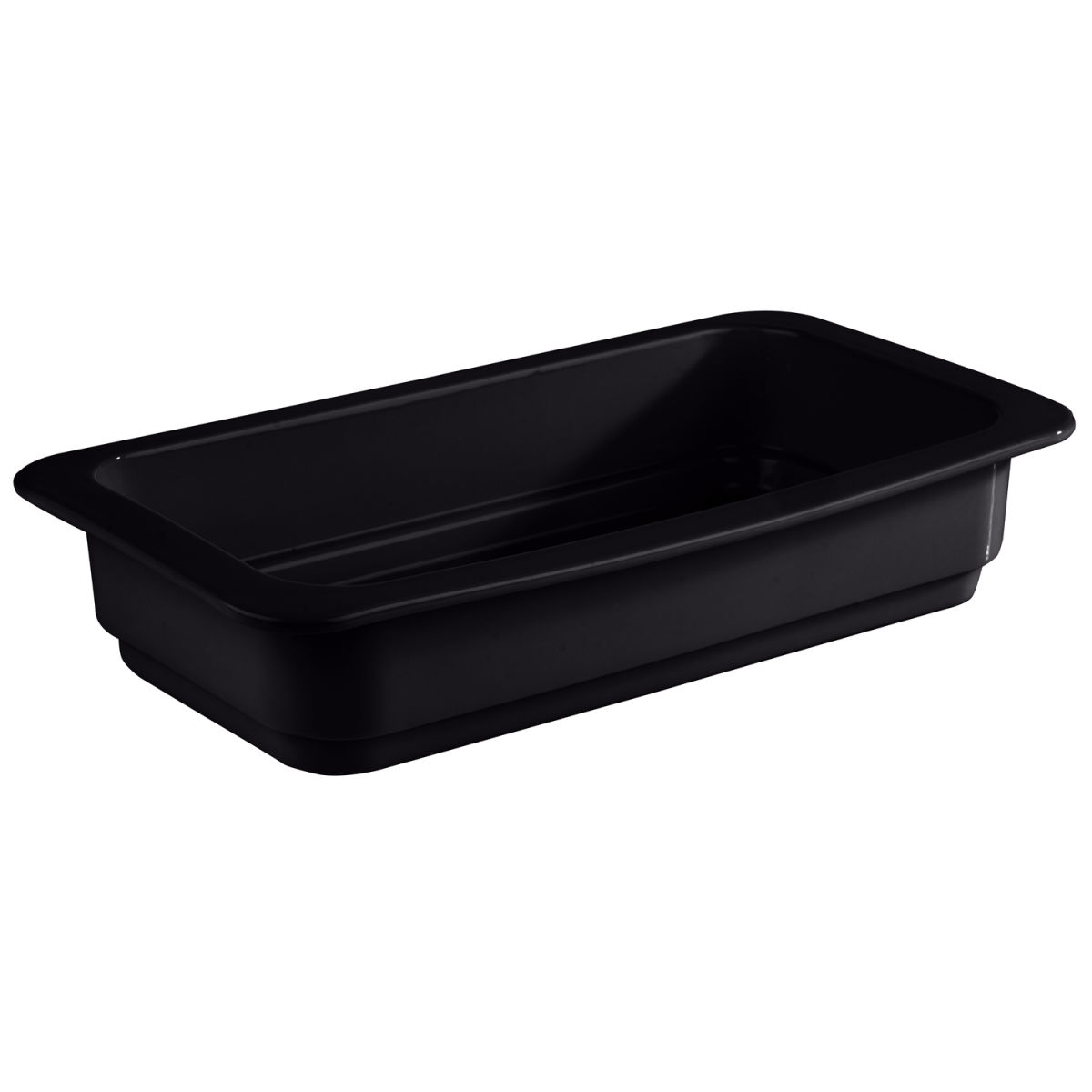APS GN 1/3 Behälter, Porzellan GN 1/3, 2 l, 32.5x17.6x6 cm (LxBxT); schwarz