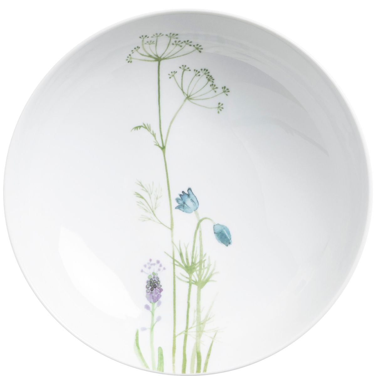 Kahla Suppenteller Wildblume 260 ml, 20.3x5.7 cm (ØxH); weiß/blau/grün; rund; 6 Stück / Pack