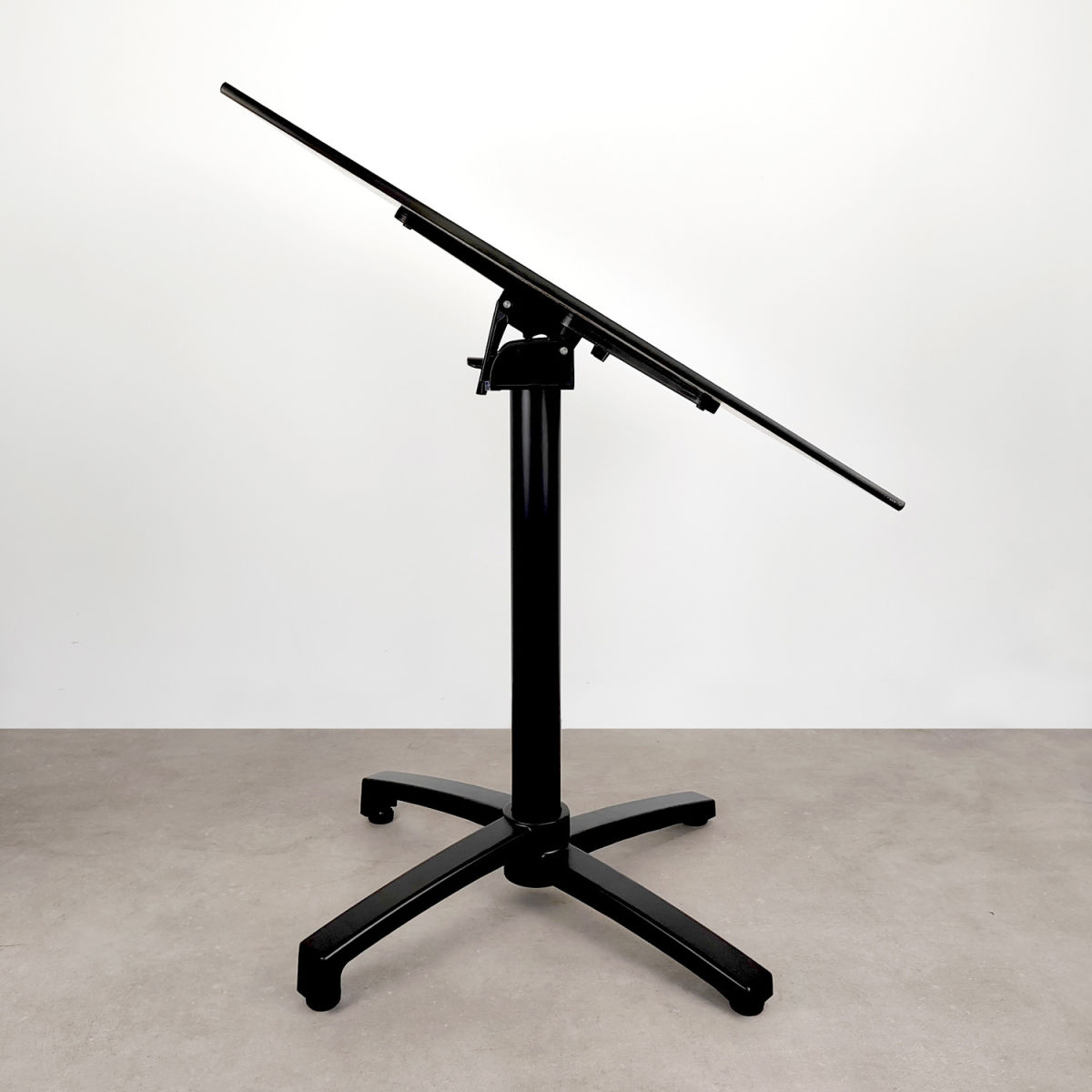 RestooTab Outdoor Klapptisch Diabolo 70x70x73 cm (LxBxH); Platte dunkelgrau, Gestell schwarz; quadratisch