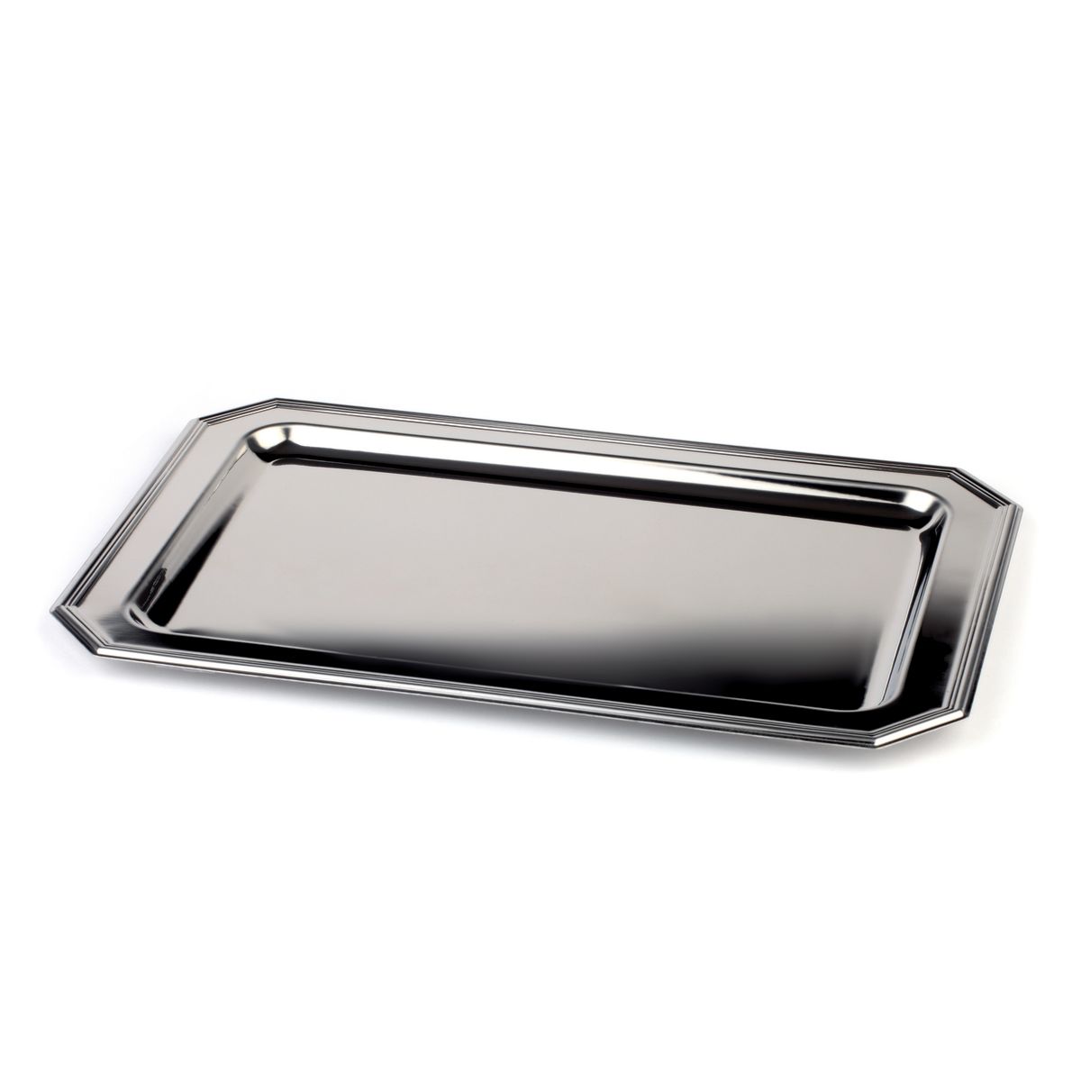 APS Tablett ELEGANCE, Edelstahl 48x30x1.8 cm (LxBxH); silber; rechteckig