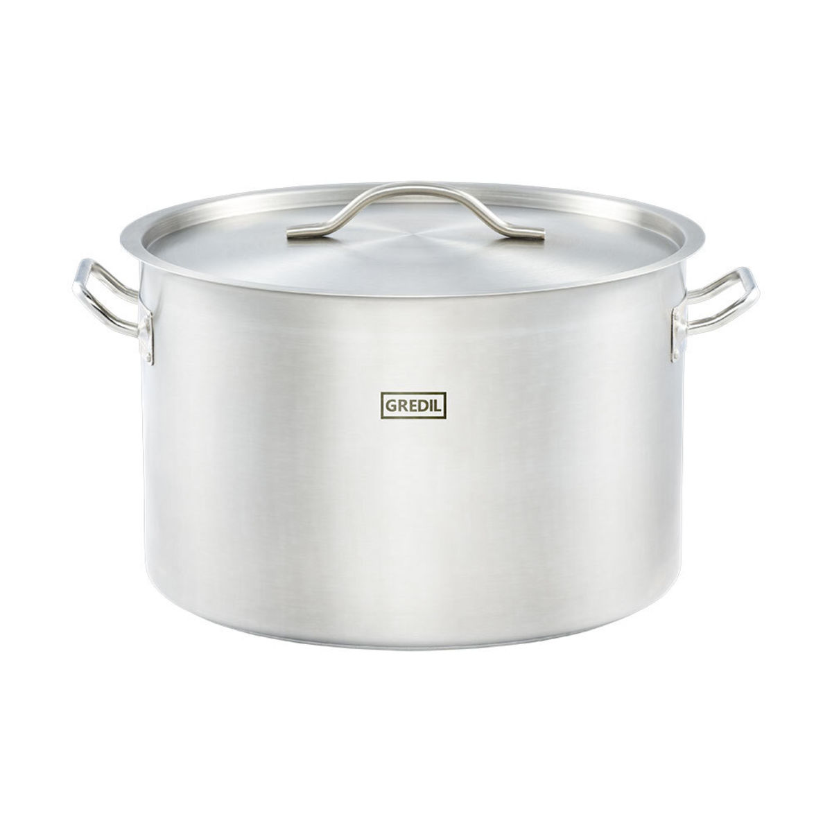 Gredil Suppentopf mittelhohe Form Serie ECO, inkl. Deckel 32.6 l, 40x26 cm (ØxH); silber