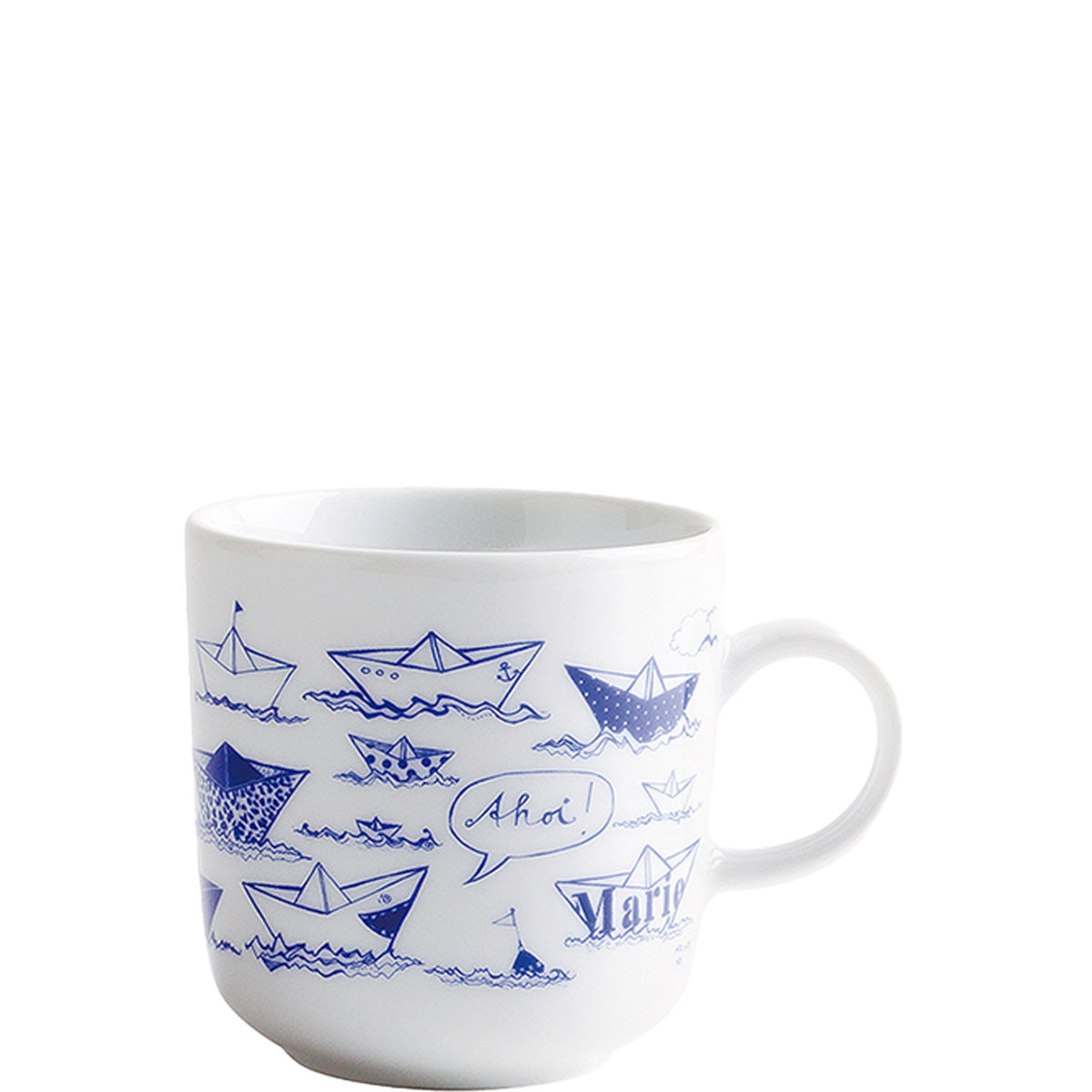 Kahla Kaffeebecher Ahoi Marie Schiffe 8.8x8.9 cm (ØxH); blau; 6 Stück / Pack