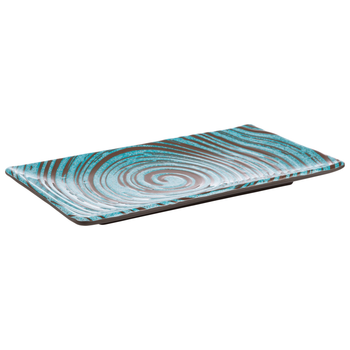 APS Tablett/Sushiboard CANCUN, Melamin 23.5x13.5x1.5 cm (LxBxH); türkis/braun; rechteckig