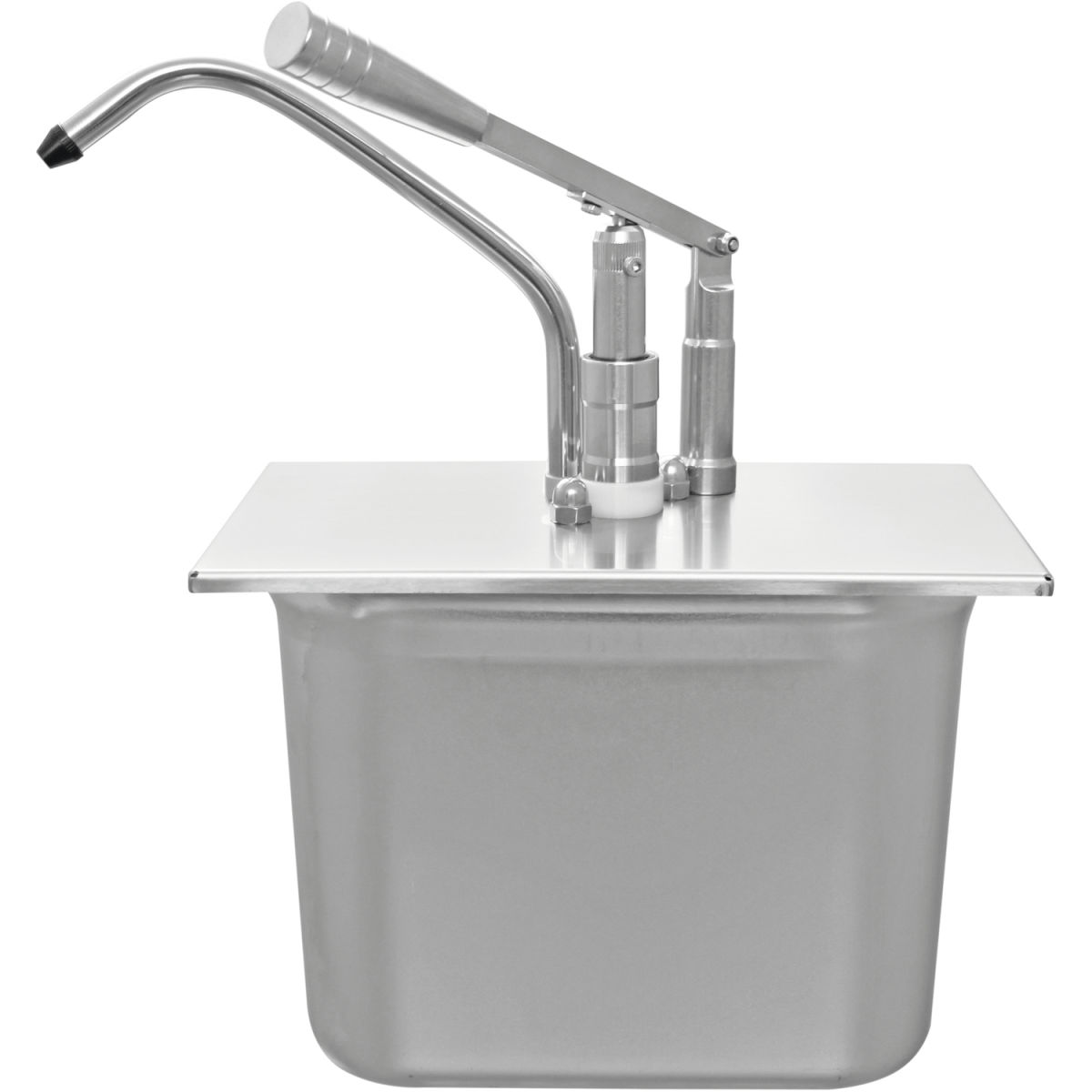 Schneider Hebel Dosierspender GN 1/4 Edelstahl 5000 ml, 16.5x27x38 cm (LxBxH); edelstahl