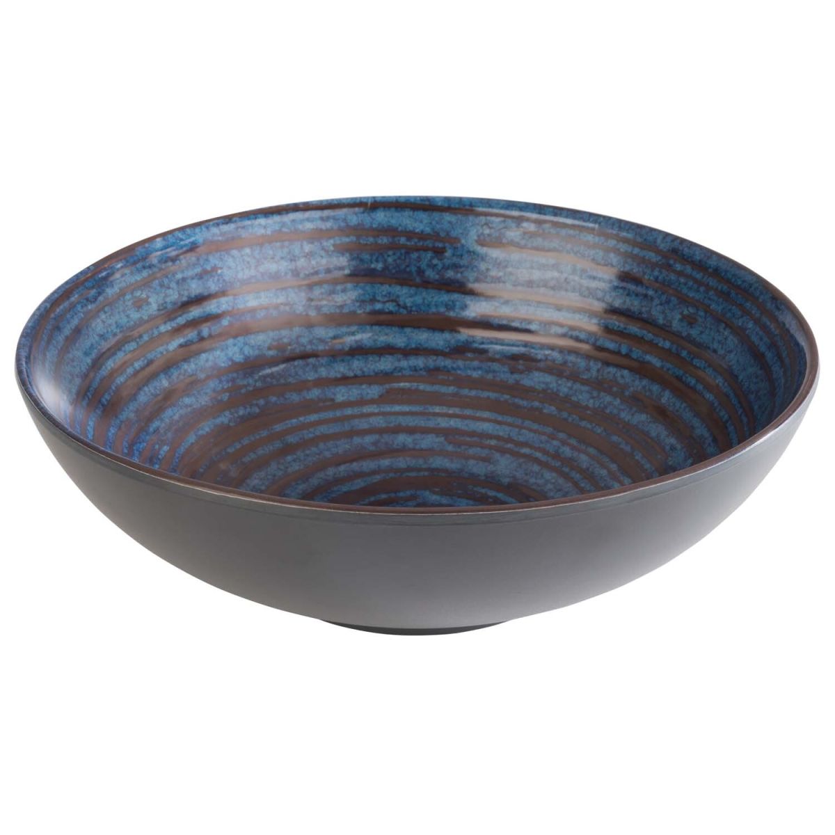 APS Schale LOOPS, Melamin 800 ml, 20.5x20.5x20.5x6.5 cm (LxBxØxH); blau/grau; rund