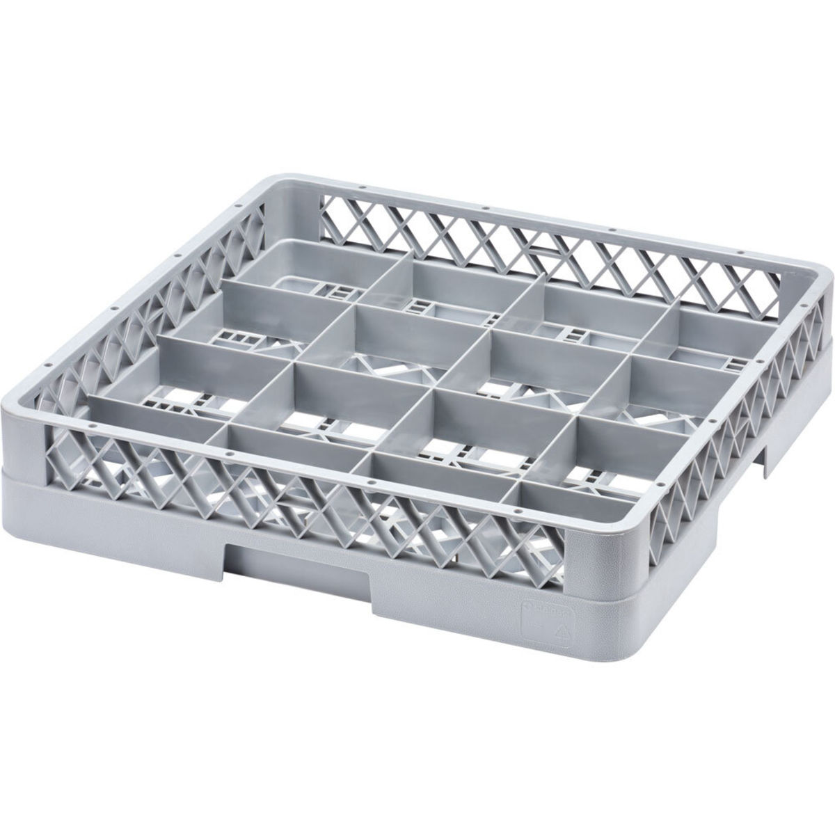 Stalgast Spülkorb für Gläser und Tassen 16 Fächer 500 x 500 mm 50x50x10.4 cm (BxTxH); grau