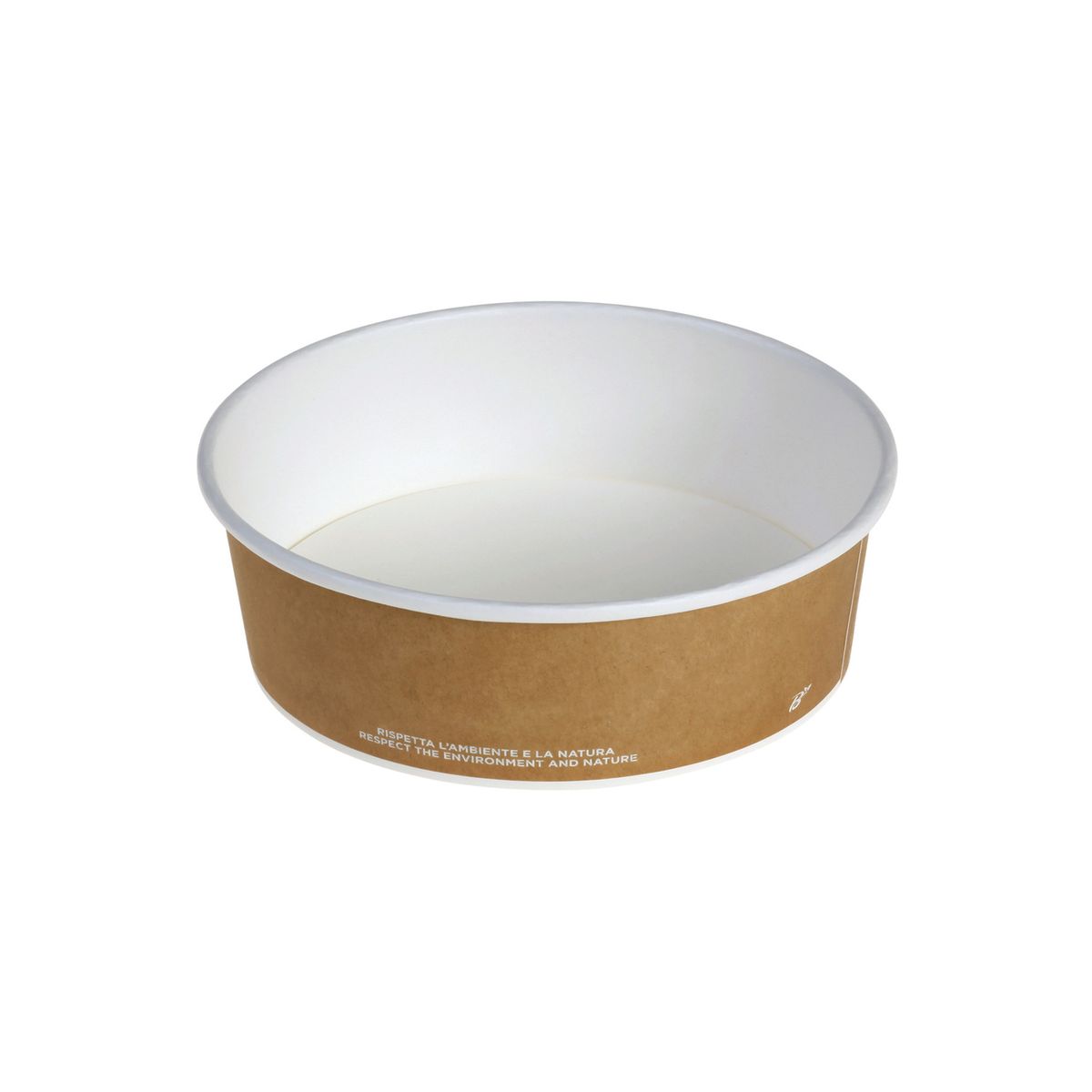 naturesse Schale Karton/PLA 690 ml, 15x6 cm (ØxH); braun/weiß; 600 Stück / Pack