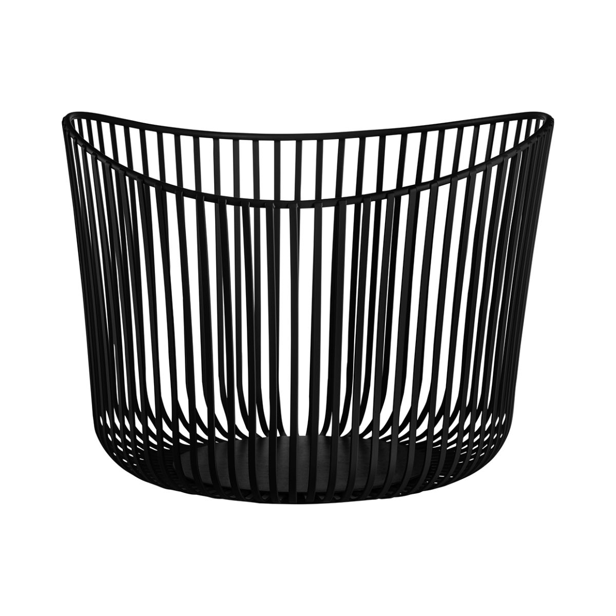 blomus Aufbewahrungskorb -MODO- 31.5x31.5x31.5x23 cm (LxBxØxH); schwarz