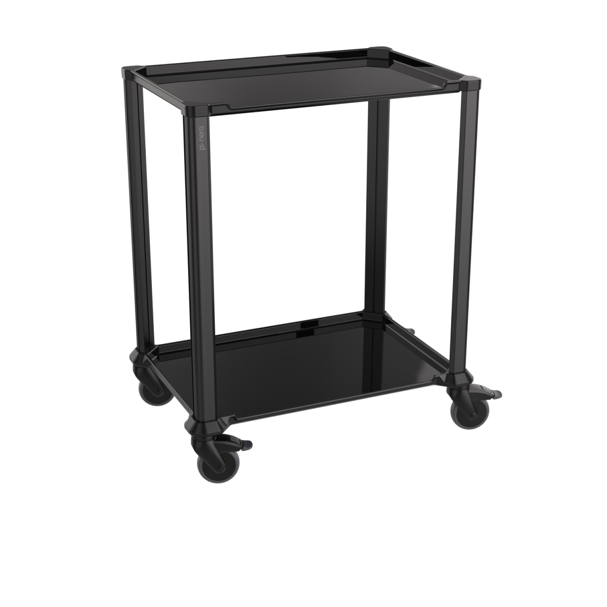 QUATRO Vielseitiger Multifunktionswagen 2 Ebenen 76x53x90 cm (BxTxH); schwarz