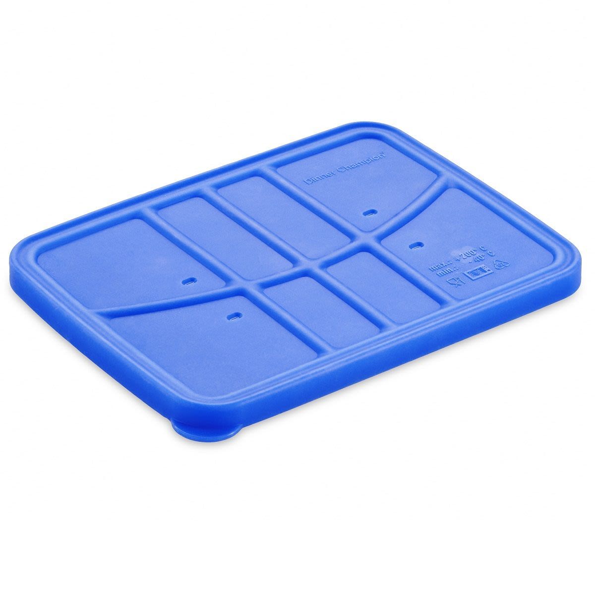 thermohauser Deckel, rot, aus Silikon 23.5x17.5x1.5 cm (LxBxH); blau