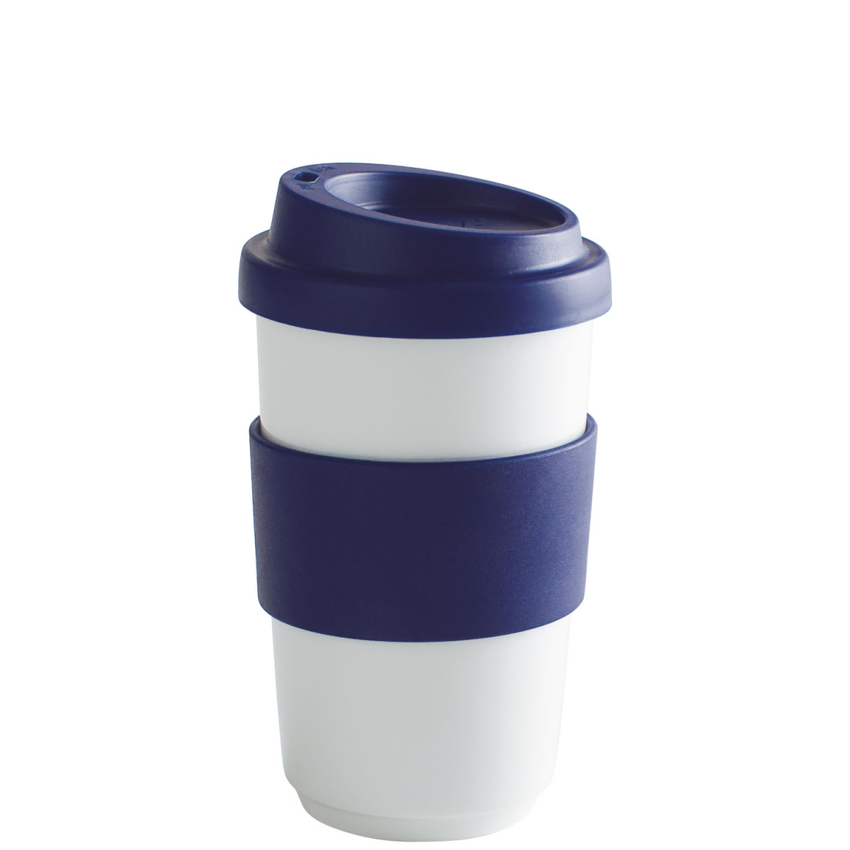 Kahla Becher + Trinkdeckel + Banderole fillit 400 ml, 8x13 cm (ØxH); dunkelblau; rund