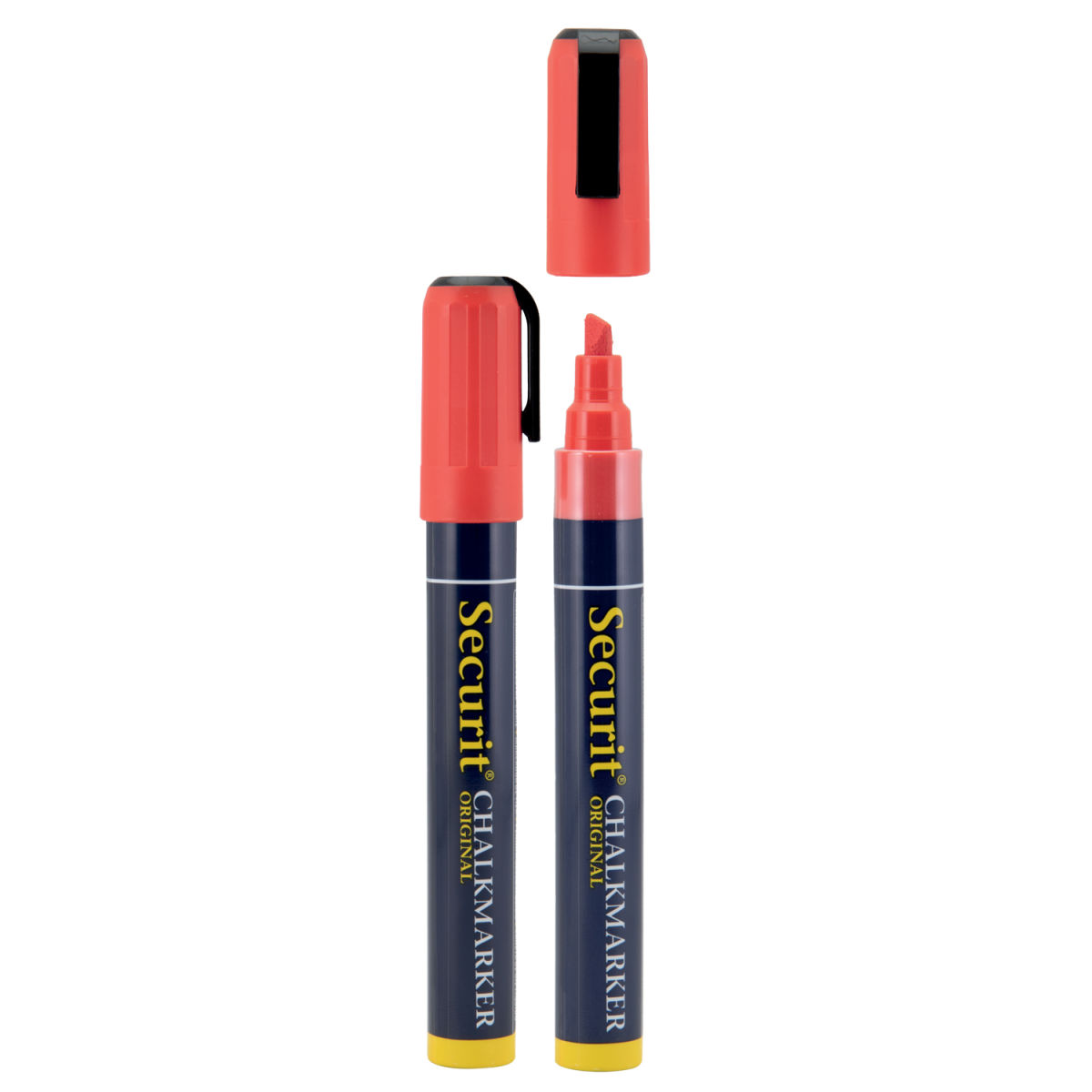 Set di 2 pennarelli a gesso liquido Punta smussata 2-6mm Securit; 2 cm (L), lunghezza carattere 20 mm; rosso