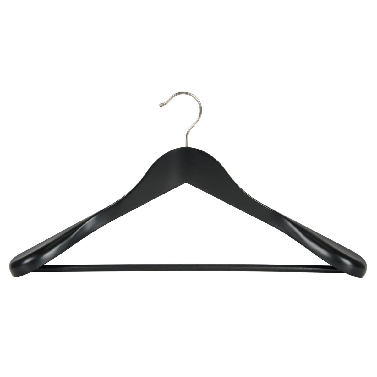 Grucce appendiabiti per hotel Clifford in legno scuro CORBY; 6x22.7 cm (LxH); nero; 24 pz. / Pacco