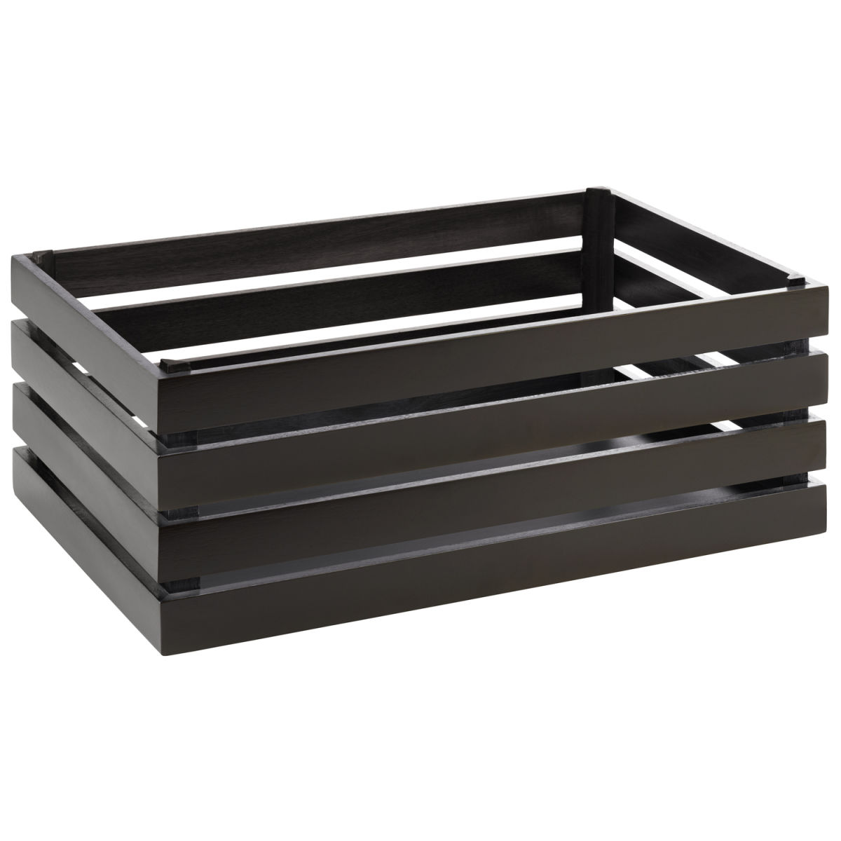 APS Holzbox SUPERBOX, Akazienholz GN 1/1 55.5x35x20 cm (LxBxH); schwarz