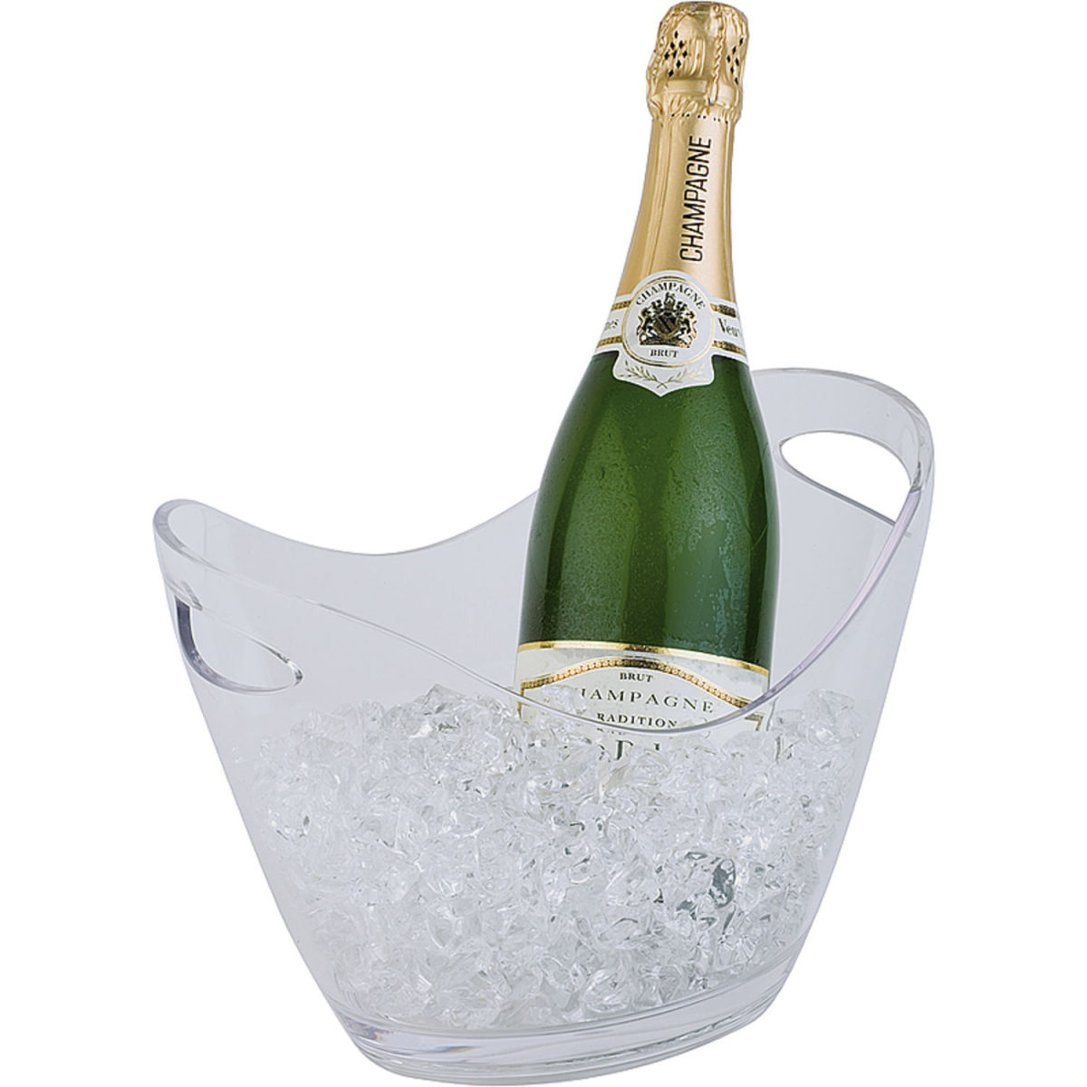 APS Wein-/Sektkühler, Kunststoff (PS) 3 l, 27x20x21 cm (LxBxH); transparent