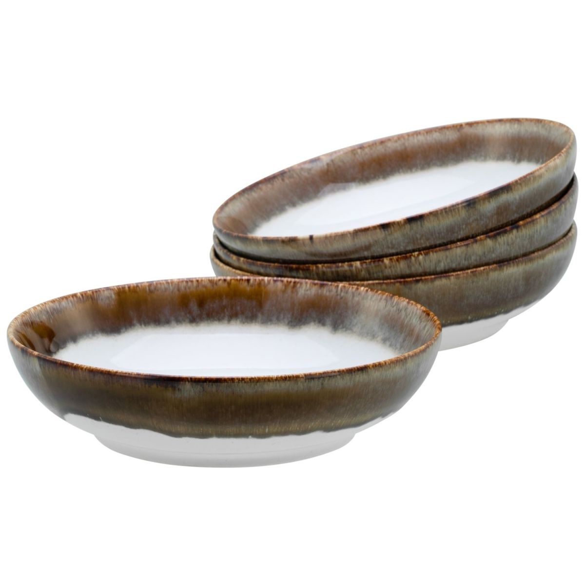 Cascade - Ciotola Poke 4 pz. CreaTable; 950 ml, 22.5x6 cm (ØxH); marrone; 4 pz. / Pacco