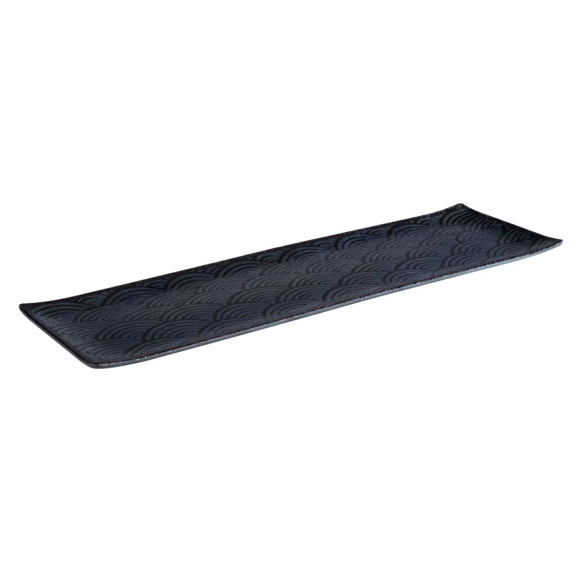 APS GN 1/3 Tablett DARK WAVE, Melamin GN 2/4, 53x16.2x2 cm (LxBxH); schwarz; rechteckig