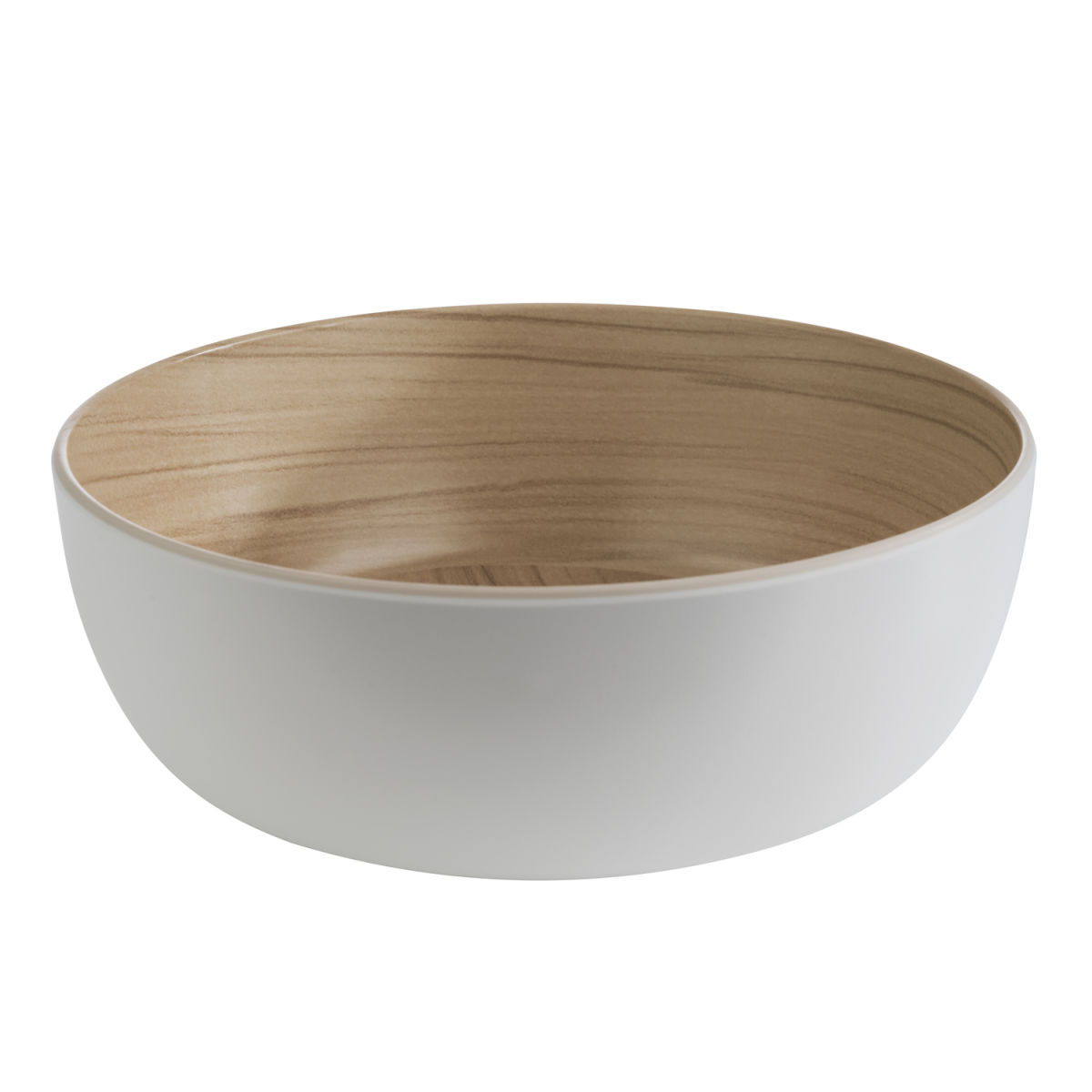 APS Schale FRIDA, Melamin, rund; 1800 ml, 21.5x21.5x21.5x7.5 cm (LxBxØxH); beige/weiß; rund