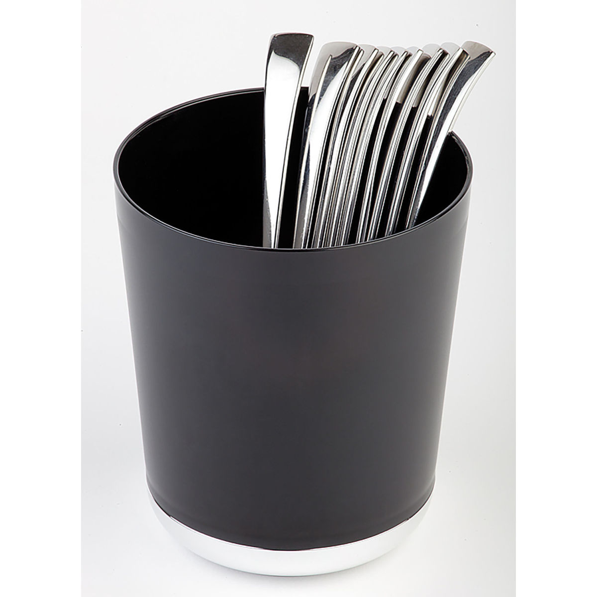 Portaposate / cestino da tavola APS; 1300 ml, 13x15.5 cm (ØxH); nero; rotonda