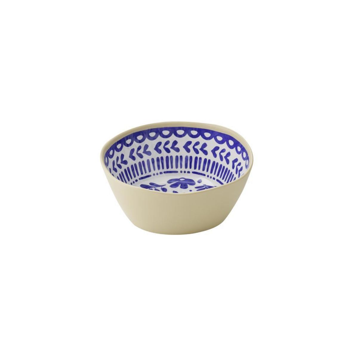 APS Schale -FLORYN-; 1300 ml, 20x20x9 cm (LxBxH); weiß/beige/blau