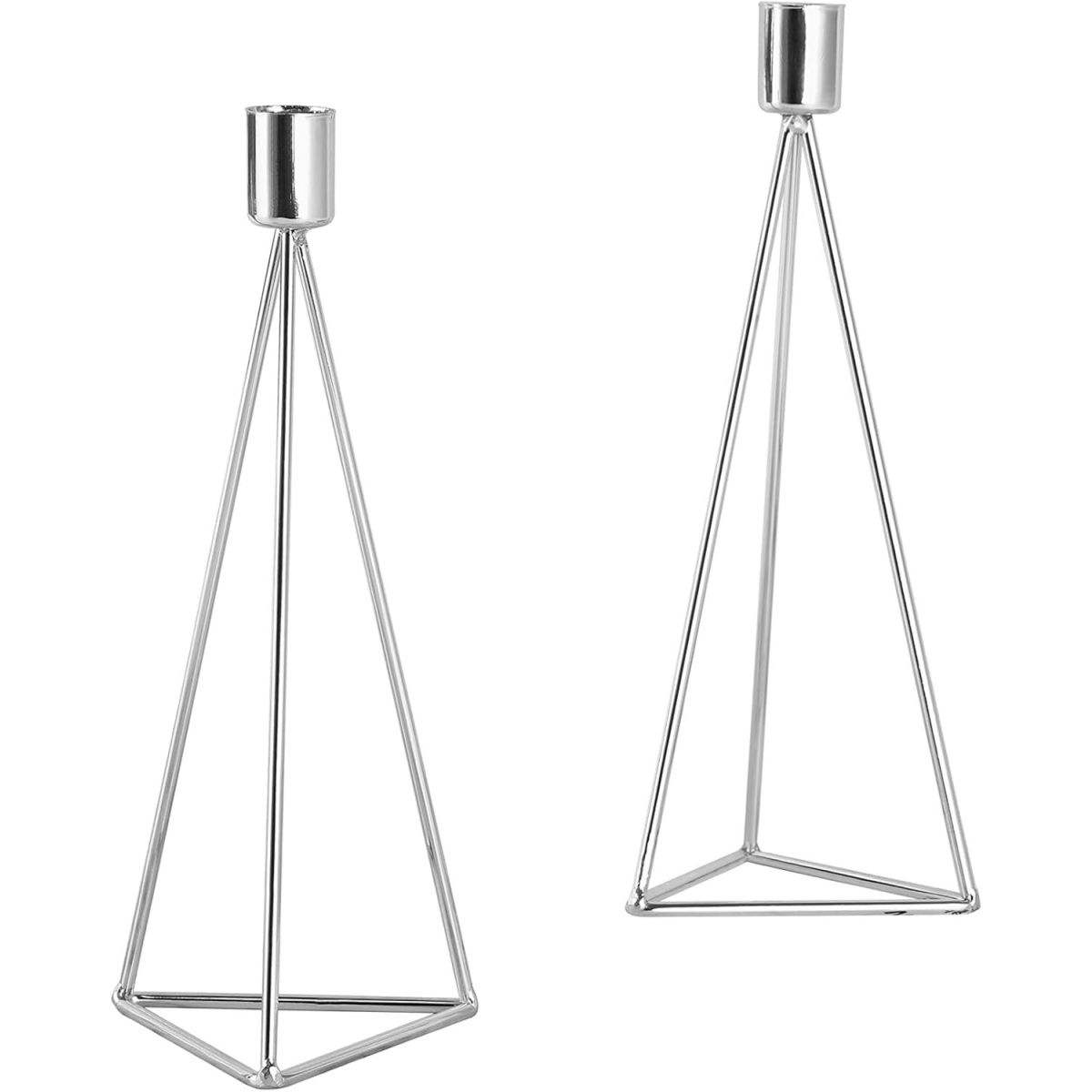 ECHTWERK MODERN BIG Kerzenhalter 25x10x25 cm (LxBxH); silber; 2 Stück / Pack