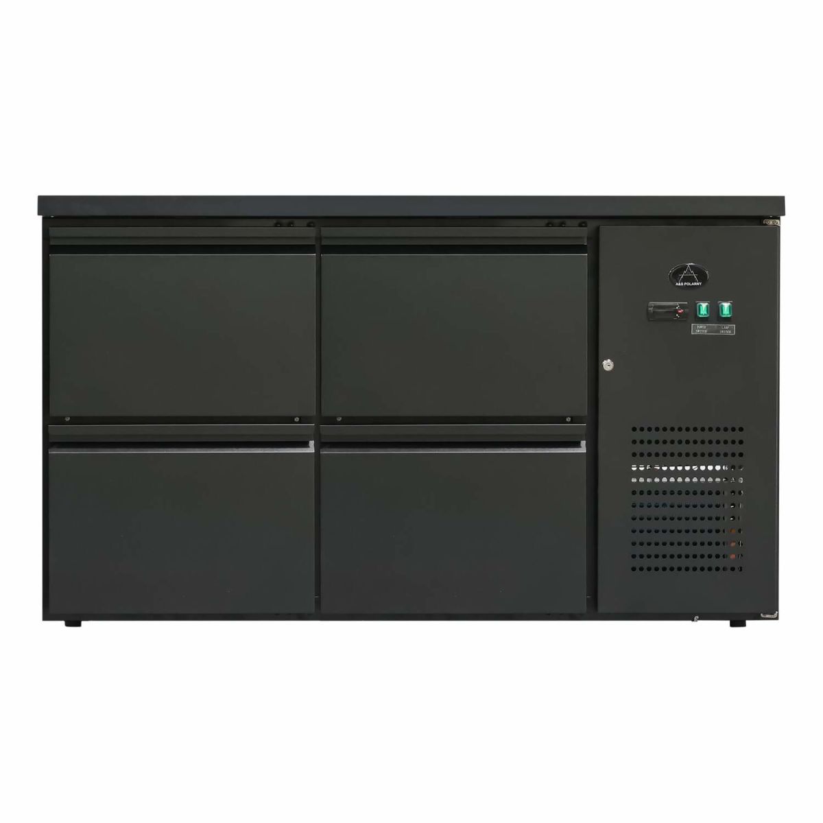 A&S Polarny Flaschenkühltisch 280 Liter, Schwarz; 280000 ml, 192000 ml, 146.5x84x52 cm (BxHxT); schwarz